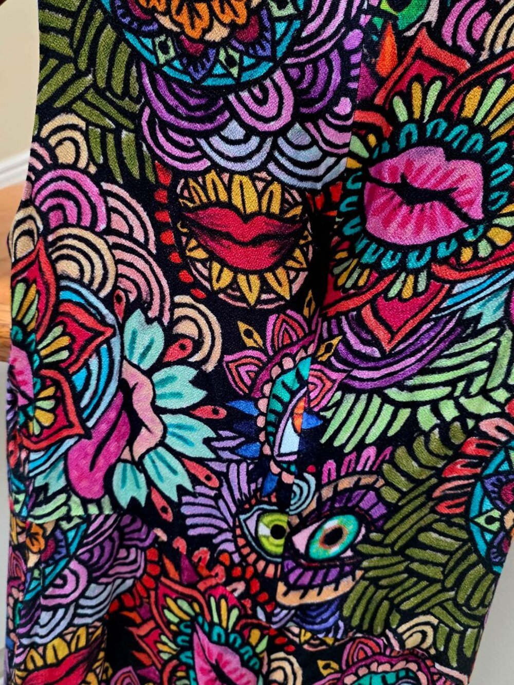 Nicole Miller Sample Dress Asymmetrical Hem | Rare Production Sample | Colorful - Picture 3 of 7